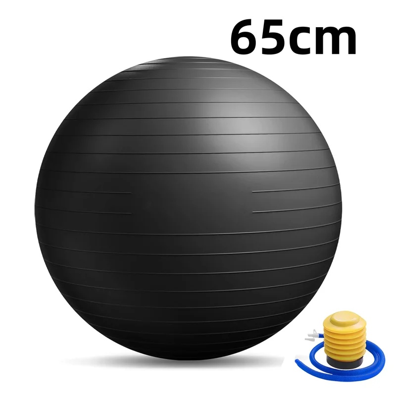 Pilates Yoga Ball Exercises - Anti-Burst Yogabal met pomp, verdikte oefenbal