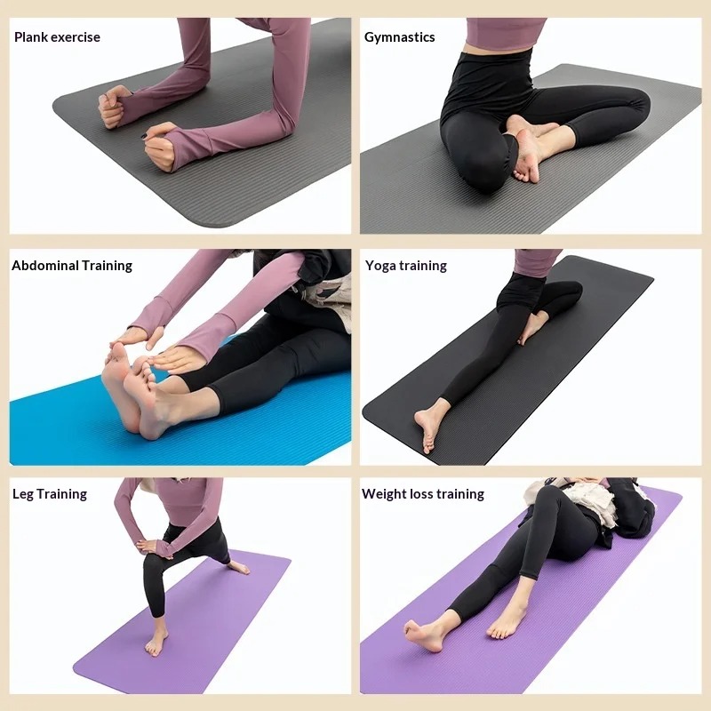Pilates Yoga Home Workout - Extra dikke antislip yogamat, schokabsorberend, extra