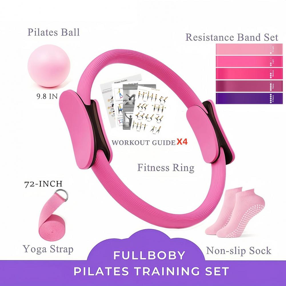 Pilates Yoga Resistance Ring - 9 stks/set Yoga Fitness Kit met