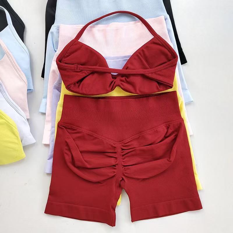 Pilates Yoga Set - HISTELLO Sportset Dames Strappy Gym Yoga