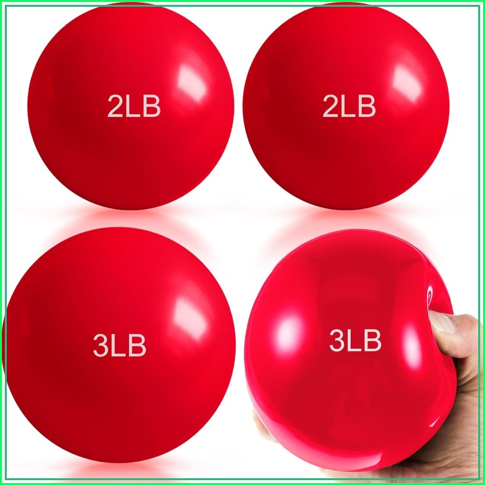 Pilates Yoga Ball Exercises - 1lb-5lb Gewogen Toningballen voor Oefeningen, Pilates,
