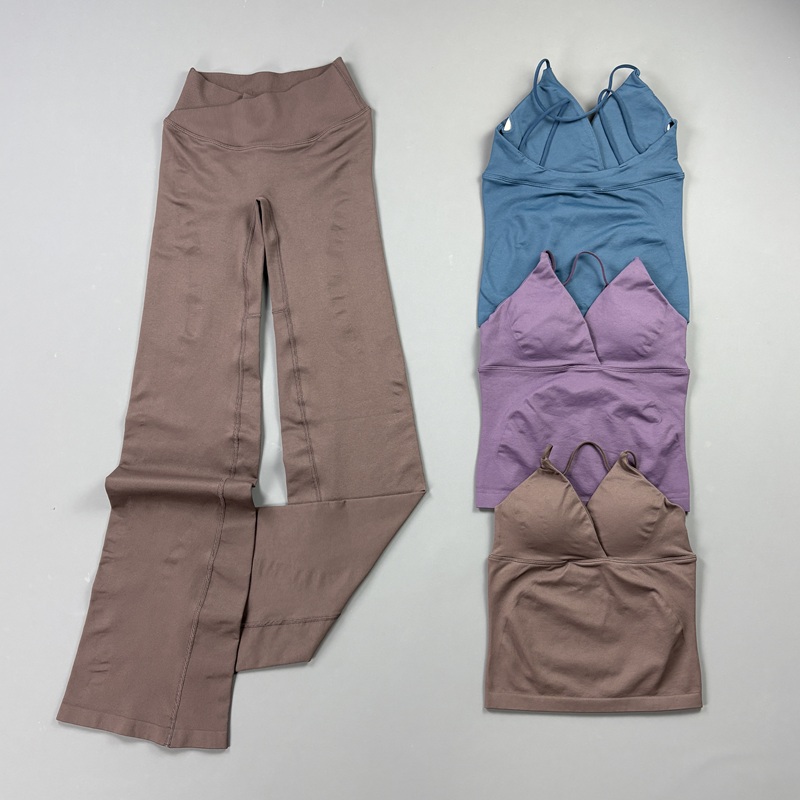 Pilates Yoga Kit - 2-delig dames naadloze yogaset met dunne