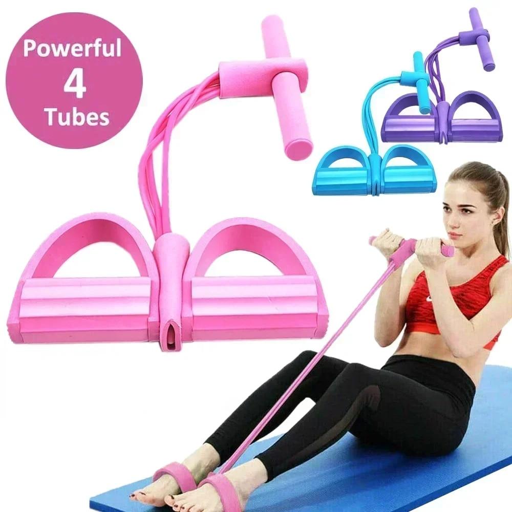 Pilates Yoga Home Workout - 4/6 niveau weerstandsband elastische banden met