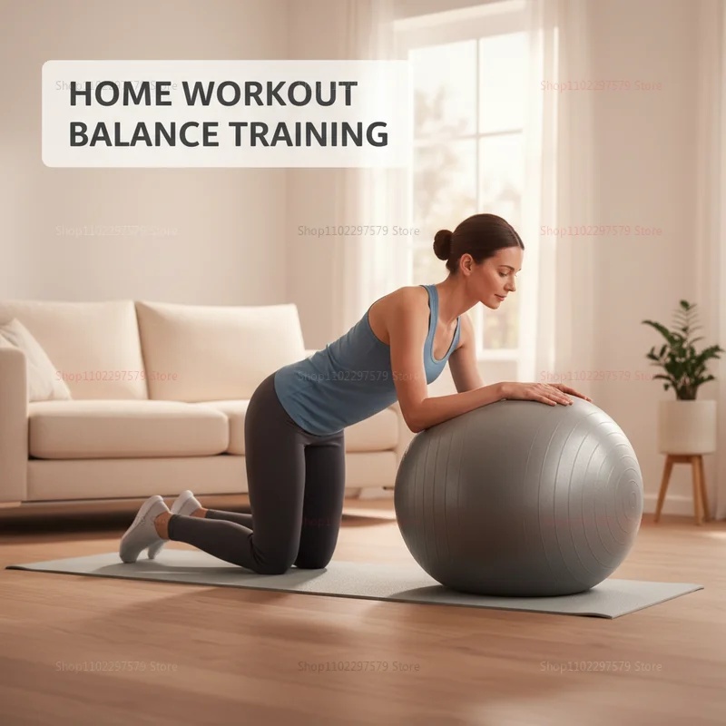 Anti-Burst Yogabal met pomp, v - Pilates Yoga Ball Exercises recensie en prijs